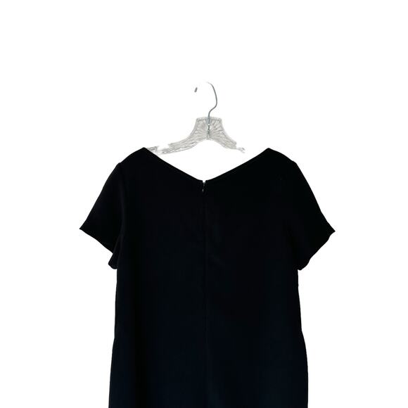 MM Lafleur Black Eliza Short Sleeve Career Office Relaxed Dress Size Medium - Picture 10 of 10